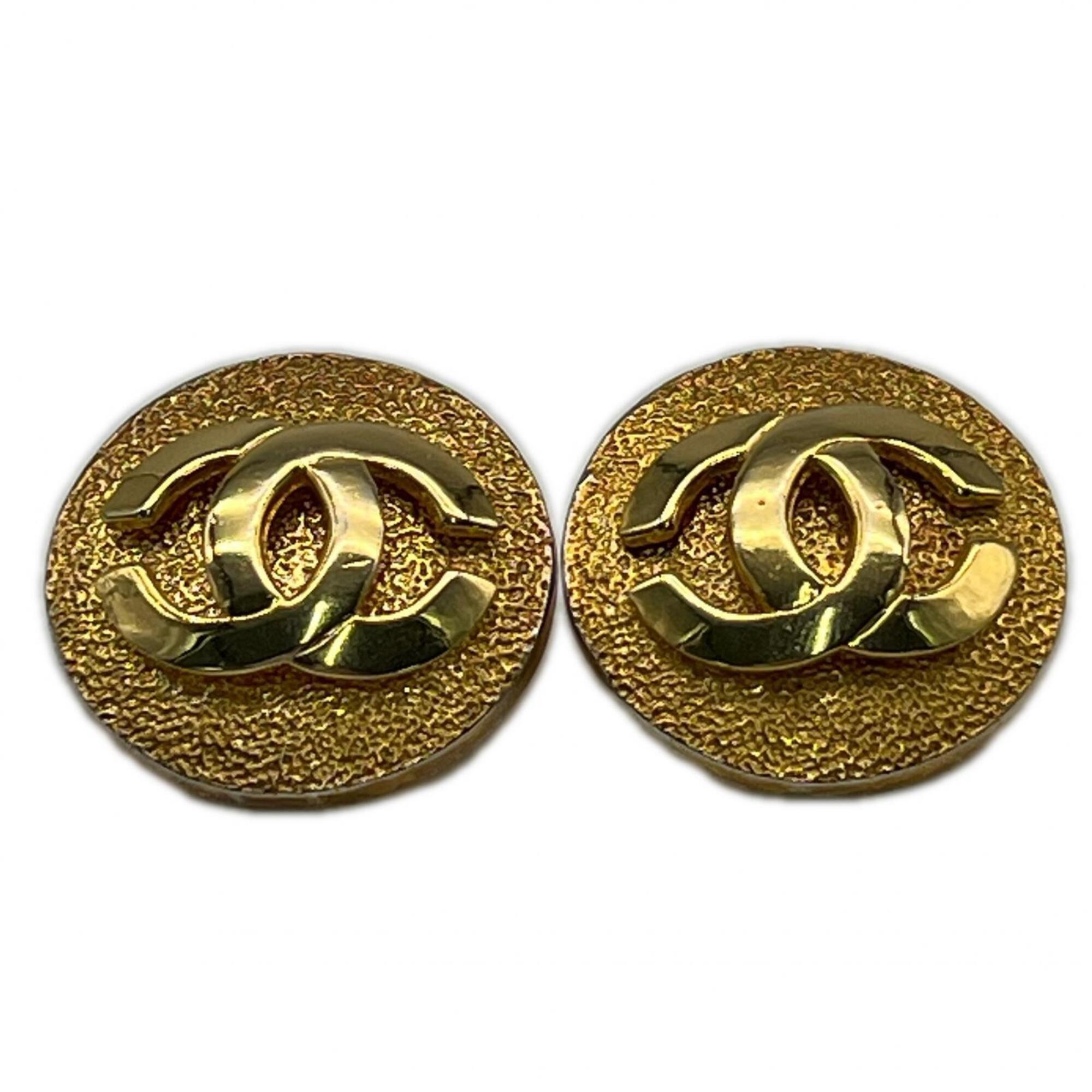 Chanel Coco Mark Earrings Gp - Gold For Women